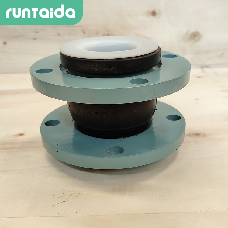 潤泰達（dá）-襯四氟橡膠接頭PTFE四氟橡膠軟接頭耐酸堿橡（xiàng）膠膨脹（zhàng）節